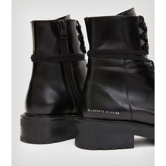 ALLSAINTS Dusty Cap Toe Lace-Up Combat Boot - 10 M - Picture 5 of 8
